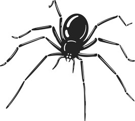 Creepy crawly Detailed vector illustration of a spider. Perfect for Halloween, nature themes, or symbolic designs representing fear or mystery. Versatile  striking.