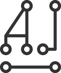 Minimalist graphic of abstract connections. Useful for illustrating networks, data, relationships, or systems. Clean, modern design for presentations or web.