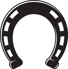 Horseshoe Silhouette in Black | Good Luck Symbol Vector Illustration
