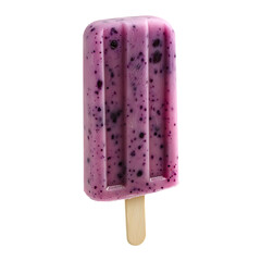 Artisan Icy Refresh Pop with Blueberries Isolated on Transparent Background