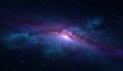 Deep space nebula with vibrant colors, swirling clouds of gas and dust, and scattered stars