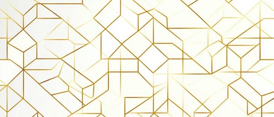Stylish geometric pattern with golden lines.