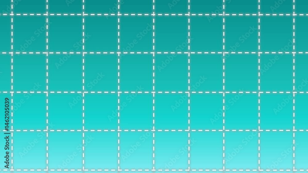 Poster white grid pattern moves over light blue background with calm modern style