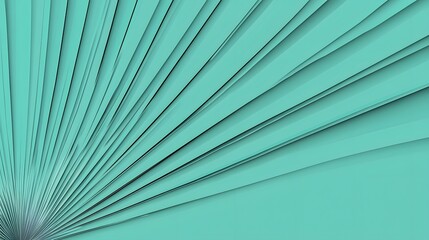 Obraz premium Abstract Teal Green Lines Radiating Design Background