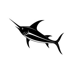 marlin fish vector silhouette