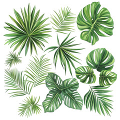 Monstera deliciosa Leaves, Green