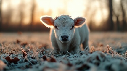 Obraz premium Frosted Field Calf