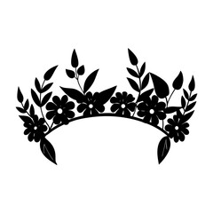 Fototapeta premium Botanical Print Headband silhouette vector