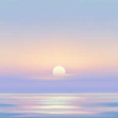 Beautiful seascape. Marine background. Sunrise on the sea