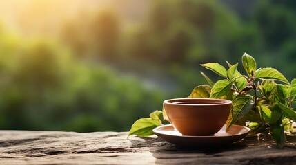 cup brown tea drink background