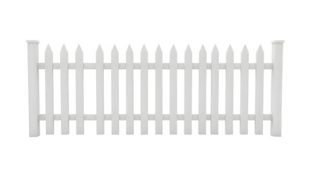 White picket fence, classic design,  simple and elegant.