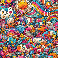 Fototapeta premium background doodle, vector, Art & Illustration