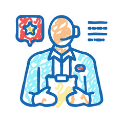 staffing event agency icon doodle illustration