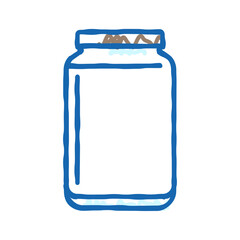 jar glass package icon doodle illustration