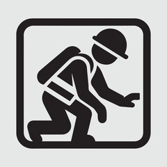 confined space icon vector sign
