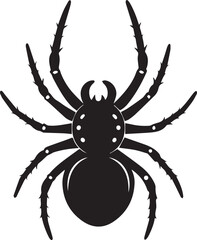 Obraz premium vector illustration of a spider, spider silhouette vector icon, spider vector illustration 