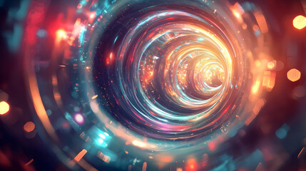 Obraz premium Abstract Glowing Circular Pattern