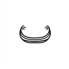 Obraz premium Simple Viking Boat Silhouette