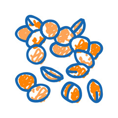 plant based burger vegan food icon doodle illustration