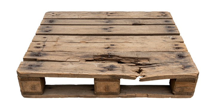 Pallet wood background texture for rustic design and decoration art isolated on a transparent background