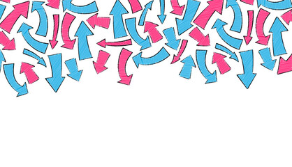 sfondo, frecce, disegnate a mano, stilizzate,