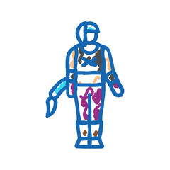 video game cosplay female icon doodle illustration