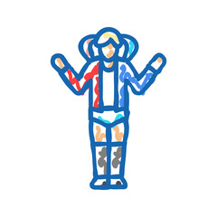 movie cosplay female icon doodle illustration