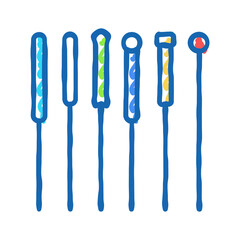needles acupuncture icon doodle illustration