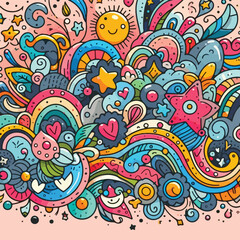 background doodle, vector, Art & Illustration