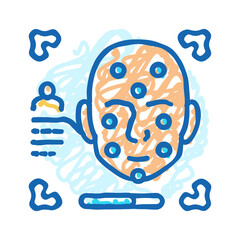 facial recognition icon doodle illustration