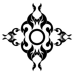 Tribal tattoo art design elements from Damask and Thai patterns.