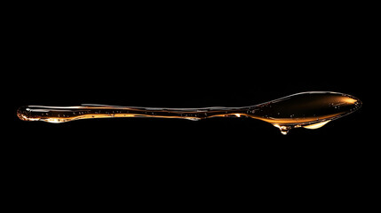 Liquid drips from a spoon