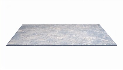 Custom AI Model beige Fur blue rug isolated white bacground