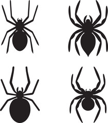 vector illustration of a spider, spider silhouette vector icon, spider vector illustration
