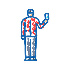 concierge hospitality hotel icon doodle illustration