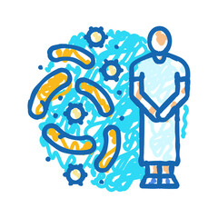 chronic fatigue syndrome icon doodle illustration