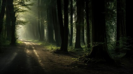 Fototapeta premium trees dark shadow