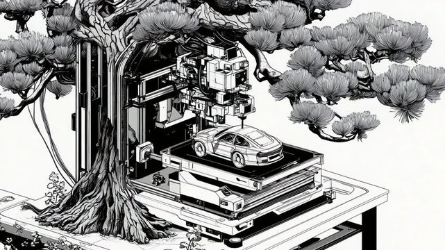 3D Printed Car Bonsai