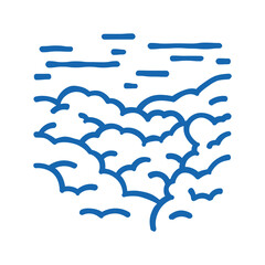 fog weather natural phenomena icon doodle illustration