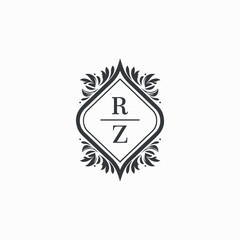 RZ Initials Wedding Logo Vector Art  Icons  and Graphics