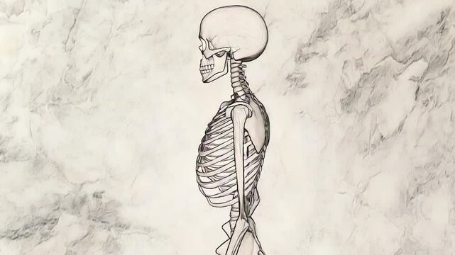 Female Skeleton Anatomy Illustration