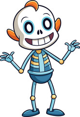 Skeleton Cute Cartoon Vector Illustration for Halloween and Fun Character Designs
Cute Skeleton Clipart, Cartoon Bones Vector, Happy Skeleton Drawing, Halloween Character Art