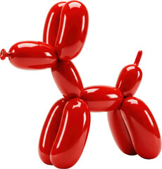 Shiny Red Balloon Animal Dog Shape Inflatable Toy Party Decoration