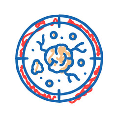 targeted therapy cancer treatment icon doodle illustration