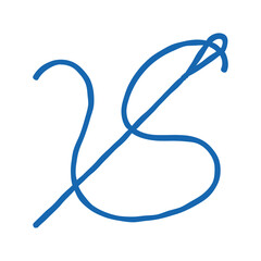 sewing needle dressmaking fashion icon doodle illustration