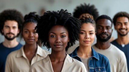 Diverse group portrait emphasizing unity in diversity