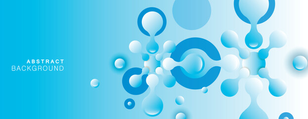 Vector design abstract connect. Science pattern texture. Internet technology banner. Molecular structure research