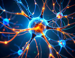 Detailed Neuron Structure Illustration