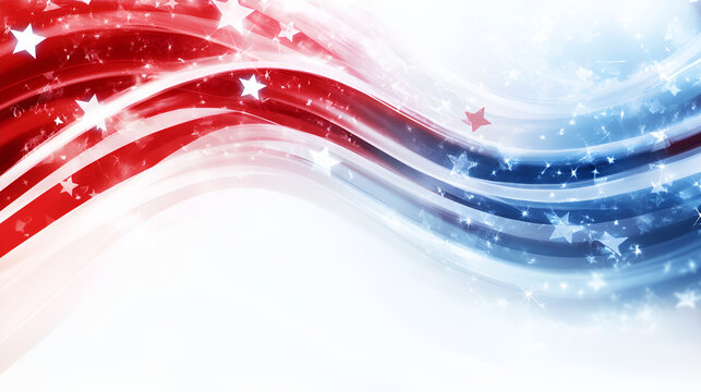 Abstract Independence Day concept design background with symbolic elements for PowerPoint presentations.