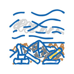 debris from hurricane hurricane disaster icon doodle illustration
